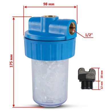 Фільтр сольовий від накипу 5" різьба 1/2" Aquamax COMPACT