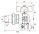 Кран угловой с американкой 1/2" DN15 (бабочка) Itap 298