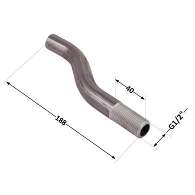 Отвод стальной (утка) DN15 x 1/2" (под сварку) для труб
