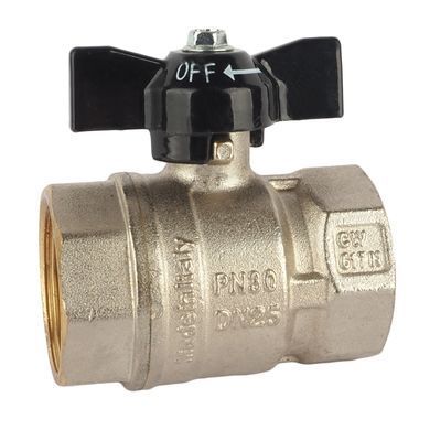Кран кульовий 3/4" ВВ DN20 латунний (метелик) General Fittings 7S00M1