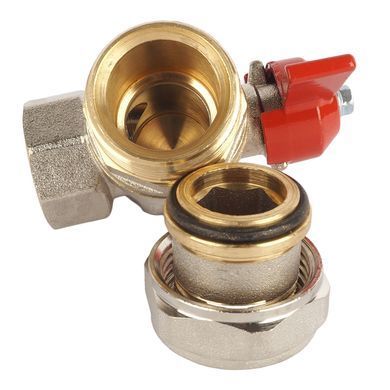 Кран угловой с американкой 1" DN25 (бабочка) Itap 298