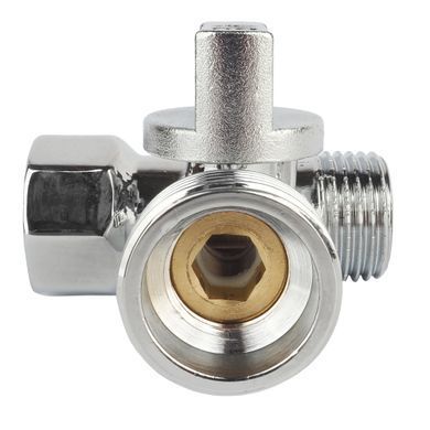 Кран кульовий потрійний приладовий хром 1/2"x3/4" Fado