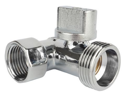 Кран кульовий потрійний приладовий хром 1/2"x3/4" Fado