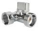Кран кульовий потрійний приладовий хром 1/2"x3/4" Fado
