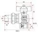 Кран угловой с американкой 1" DN25 (бабочка) Itap 298