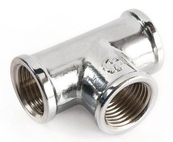 Трійник латунний різьба 1/2" внутр General Fittings хром