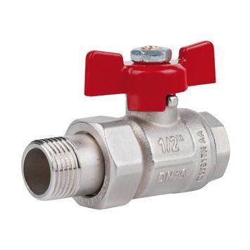 Кран прямой с американкой 1/2" DN15 (бабочка) Icma 347