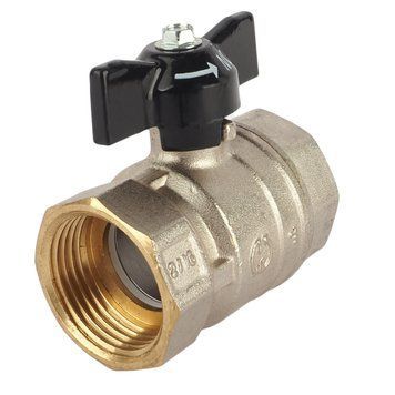 Кран шаровой 1" ВВ DN25 латунный (бабочка) General Fittings 7S00M1