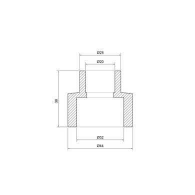 Муфта перехідна поліпропіленова PPR 32x20 Thermo Alliance