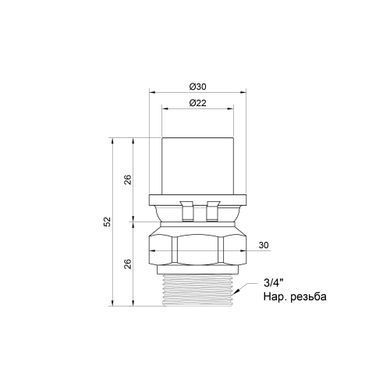 Прес-муфта 20х3/4" зовнішня Icma 402