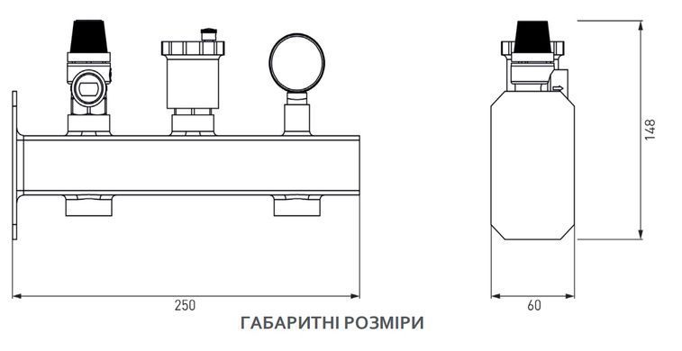 Група безпеки (3 бар) Fado BG02 під розширювальний бак