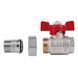 Кран прямой с американкой 1/2" DN15 (бабочка) Icma 347