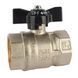 Кран шаровой 1" ВВ DN25 латунный (бабочка) General Fittings 7S00M1