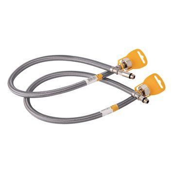 Шланги для смесителя (пара) 50 см 1/2"x М10 нейлоновая оболочка Forte