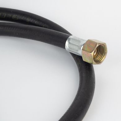 Шланг для газу гумовий чорний 400 см 1/2" гайка-гайка