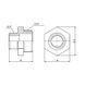 Ниппель переходной латунный 3/8"x1/4" SF359