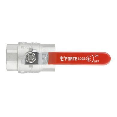 Кран шаровой 1 1/2" ВВ DN40 латунный (ручка) Forte SF600