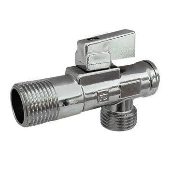 Кран кульовий кутовий з фільтром приладовий хром 1/2" Fado KZ41