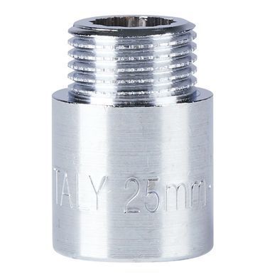 Подовжувач латунний довжина 25 мм різьба 1/2" Icma 19 хром