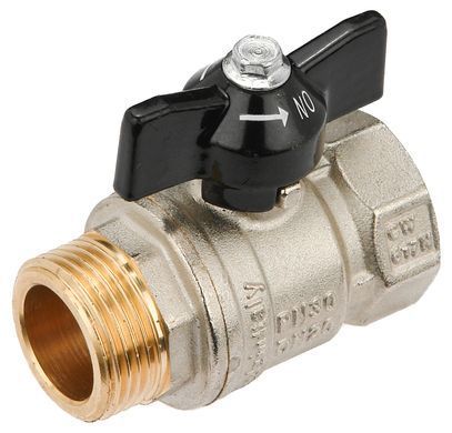Кран шаровой 1" ВН DN25 латунный (бабочка) General Fittings 7S00M2