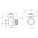 Кран шаровой 1" ВН DN25 латунный (бабочка) General Fittings 7S00M2