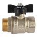 Кран шаровой 1" ВН DN25 латунный (бабочка) General Fittings 7S00M2