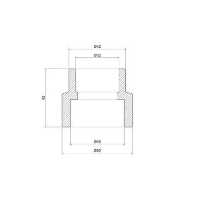 Муфта перехідна поліпропіленова PPR 40x32 Thermo Alliance