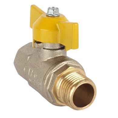 Кран для газа 1/2" ВН DN15 латунный (бабочка) Itap 069