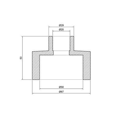 Муфта переходная полипропиленовая PPR 50x20 Thermo Alliance
