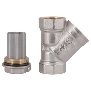Фільтр для газу 3/4" (DN20) латунь нікельована Thermo Alliance (100 мкм)