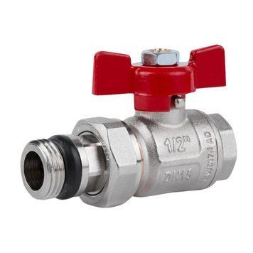 Кран прямой с американкой 1/2" (бабочка) антитека Icma 348