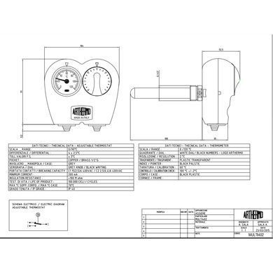 Термостат погружной с термометром 0 - 90&deg;С 1/2" Arthermo MULTI402