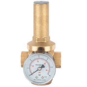 Редуктор тиску води 1/2" (1-6 бар) з манометром, посилений Icma 246