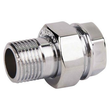 Сгон-американка прямой латунный 3/4" SF192 хром