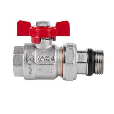 Кран прямой с американкой 3/4" (бабочка) антипротечка Icma 348