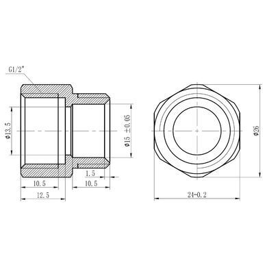 Муфта обтискна 16x1/2" внутрішня SF171