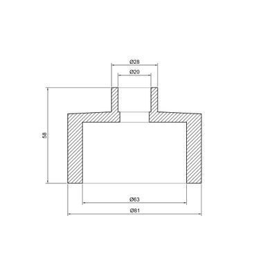 Муфта переходная полипропиленовая PPR 63x20 Thermo Alliance
