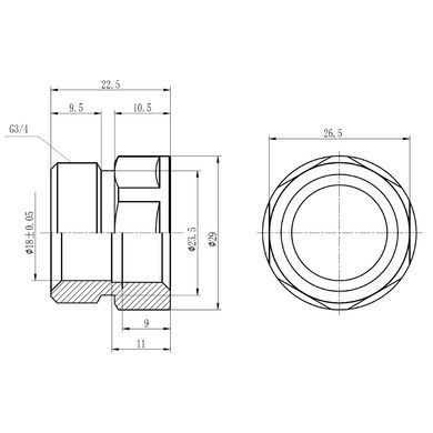 Муфта обтискна 20x1/2" внутрішня SF171
