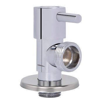 Кран вентильний кутовий приладовий хром 1/2"x3/4" SF343
