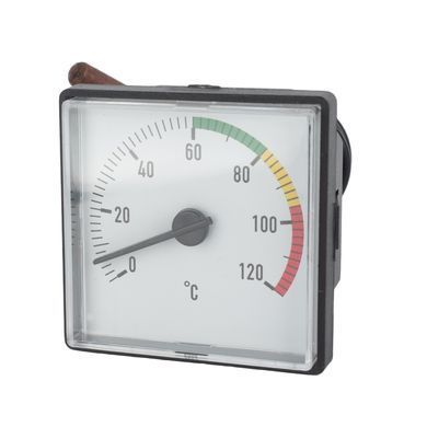 Термометр 0-120&deg;C 45x45 (выносной капилляр 0,65м) SD176 квадратный
