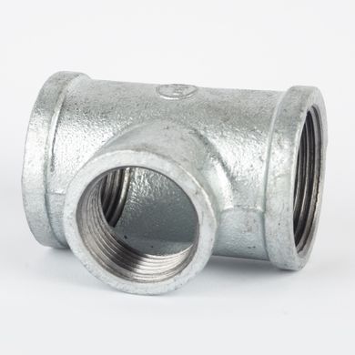 Тройник чугунный 1 1/4" x 1" x 1 1/4" (32x25x32) ВВВ оцинкованный
