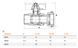 Кран кульовий з накидною гайкою ВВ 3/4" DN20 Fado KG02