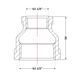 Муфта чавунна 1 1/2" х 1 1/4" перехідна (оцинкована)