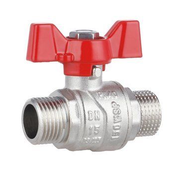 Кран кульовий 1/2" ЗЗ DN15 латунний (метелик) Forte SF606
