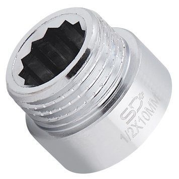 Подовжувач латунний довжина 10 мм різьба 1/2" SD13015 хром