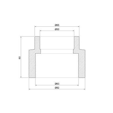 Муфта переходная полипропиленовая PPR 63x50 Thermo Alliance