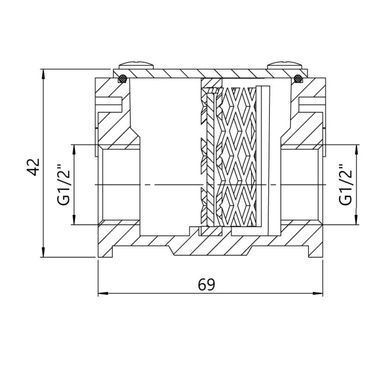 Фільтр для газу 1/2" (DN15) алюміній Thermo Alliance (50 мкм)