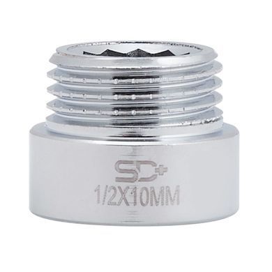 Удлинитель латунный длина 10 мм резьба 1/2" SD13015 хром