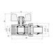 Кран прямий з американкою 1/2" DN15 конус (метелик) SD900
