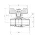 Кран кульовий 1/2" ЗЗ DN15 латунний (метелик) Forte SF606